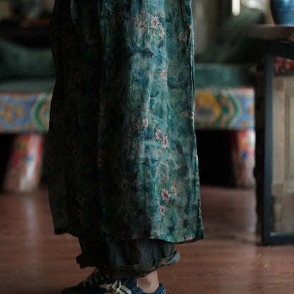 Elowen Vintage Floral Ramie Maxi Dress – view 13