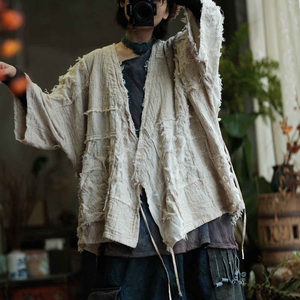 Yuki Linen Cotton Hanfu Jacket – front view