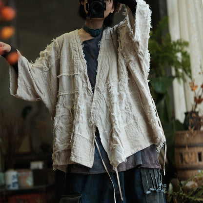 Yuki Linen Cotton Hanfu Jacket – front view