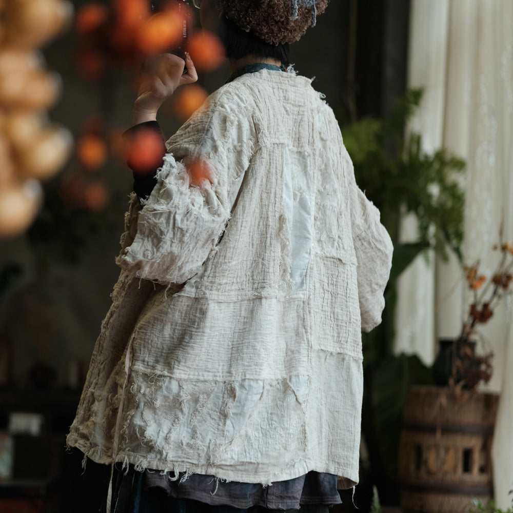 Yuki Linen Cotton Hanfu Jacket – side view
