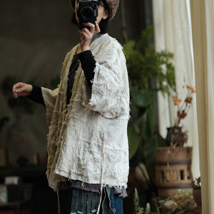 Yuki Linen Cotton Hanfu Jacket – styling detail