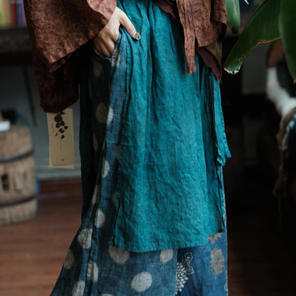 Vintage Sora Patchwork Ramie Pants