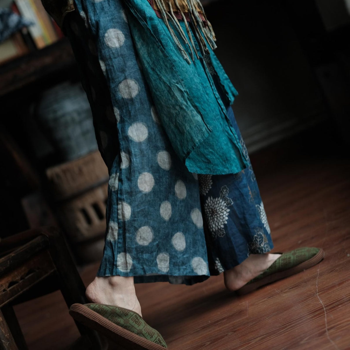 Vintage Sora Patchwork Ramie Pants