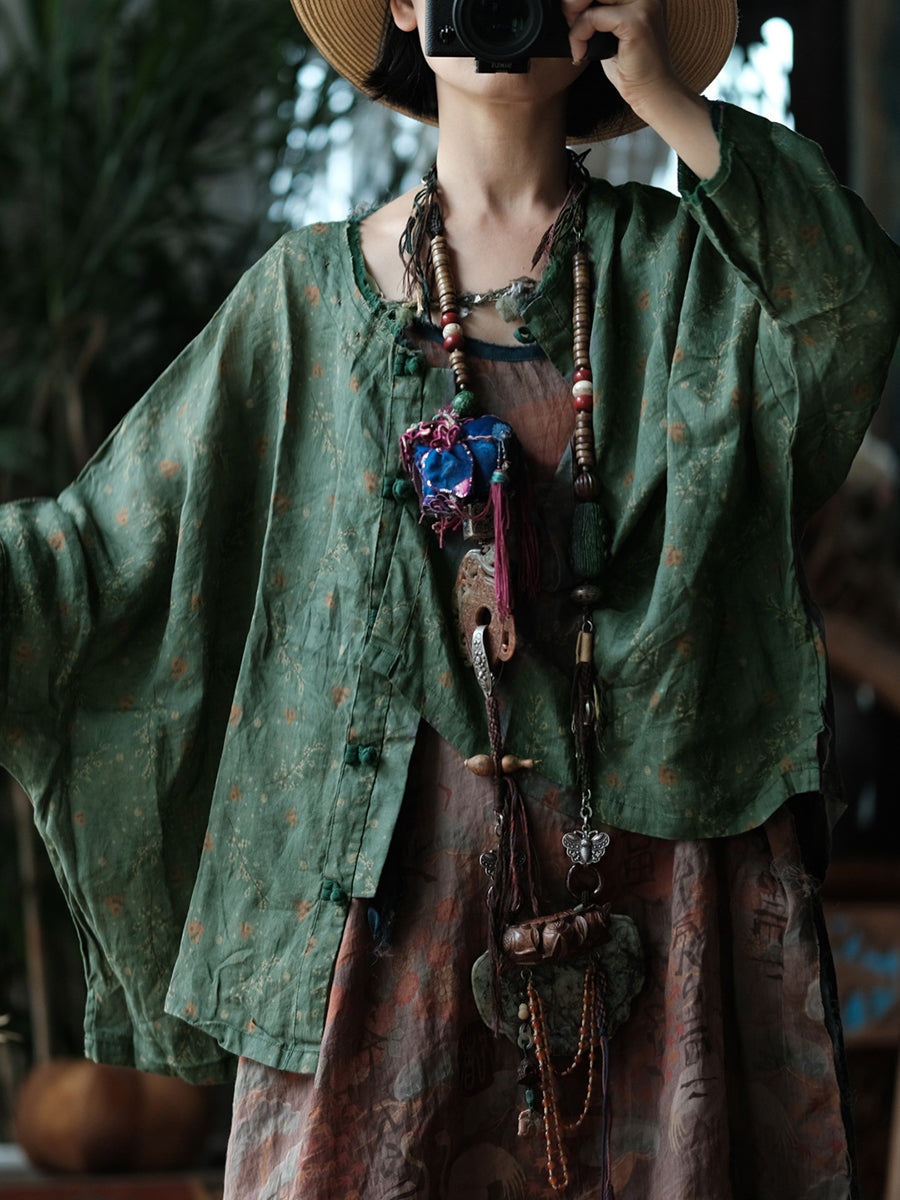 Meadow Muse Floral Ramie Blouse – product detail