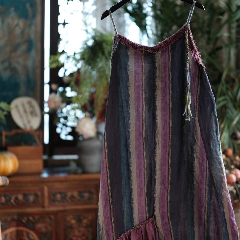 Vesper Raw-Edge Ramie Maxi Dress – view 12