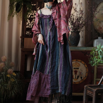 Vesper Raw-Edge Ramie Maxi Dress – view 2