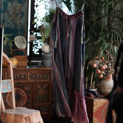 Vesper Raw-Edge Ramie Maxi Dress – view 9